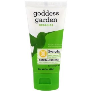 Goddess Garden, オーガニックス、エブリデイ、天然日焼け止めクリーム、SPF 30、1オンス（28 g）