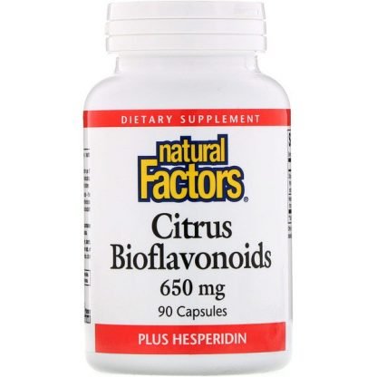 Natural Factors, シトラスバイオフラボノイド、650 mg、 90 カプセル