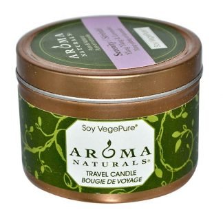 Aroma Naturals, Soy VegePure, トラベルキャンドル, セレニティ, イランイラン & ラベンダー, 2.8 オンス (79.38 g)