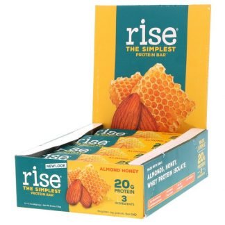 Rise Bar, 最もシンプルなプロテインバー、アーモンドハニー、12本、各2.1 oz (60 g)