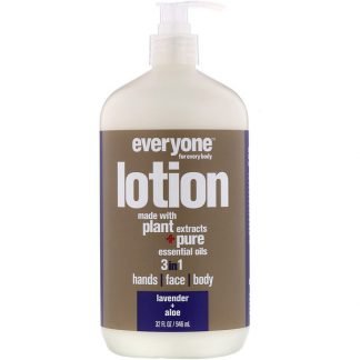 EO Products, Everyone Lotion, 3 in 1, Lavender + Aloe, 32 fl oz (946 ml)