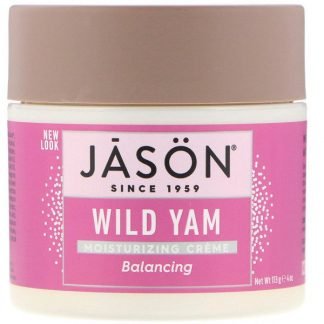 Jason Natural, 保湿用クリーム、バランシングワイルドヤム、 4オンス (113 g) (Discontinued Item)