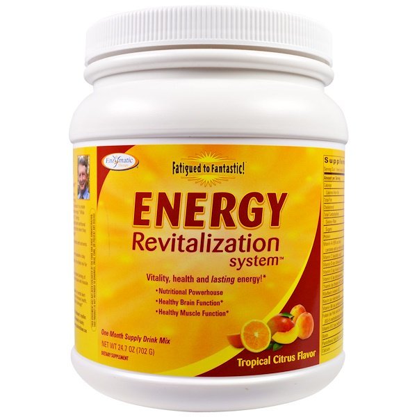 Enzymatic Therapy, ヘトヘトから気分爽快に!エネルギー復元システム、トロピカルシトラス味、24.7 oz (702 g)
