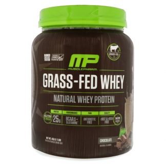 MusclePharm Natural, 牧草飼育ホエイプロテイン、チョコレート、1ポンド (455 g)