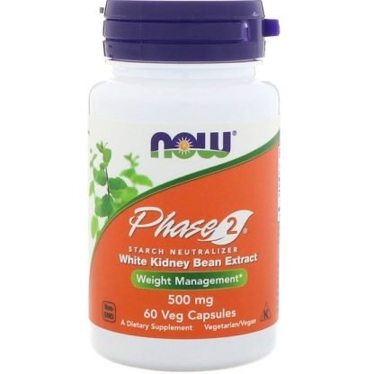 Now Foods, フェーズP2、デンプン中和剤、500 mg、植物性カプセル60粒