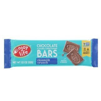Enjoy Life Foods, チョコレート風味の菓子バー、ライスミルククランチ、1.12オンス（32g）