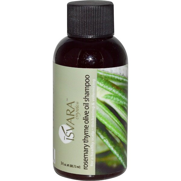 Isvara Organics, シャンプー、ローズマリー・タイム・オイル、3 液体オンス(88.72 ml)