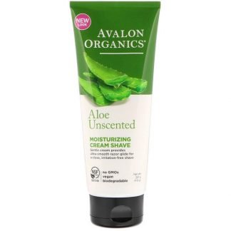 Avalon Organics, モイスチャライジング・クリーム・シェーブ、アロエ無香料、8オンス(227 ml)
