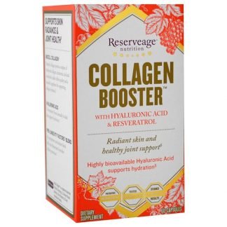 ReserveAge Nutrition, コラーゲンブースター、ヒアルロン酸とレスベラトロール、60カプセル