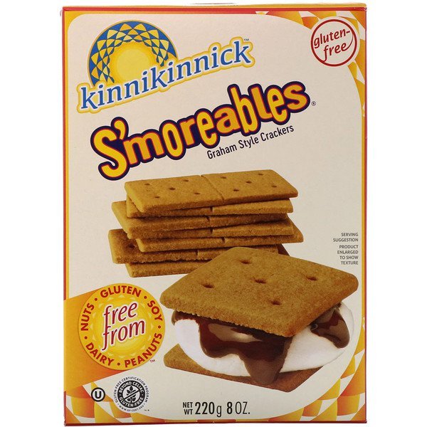 Kinnikinnick Foods, スモラブルズ(S'moreables)、グラハムスタイルクラッカー、8 oz (220 g)