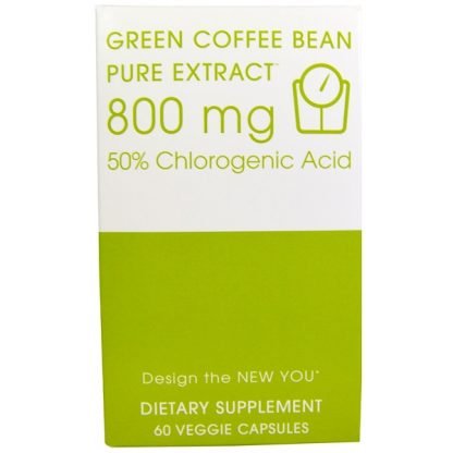 Creative Bioscience, 生コーヒー豆, ピュアエキス, 800 mg, 60粒（ベジタリアンカプセル） (Discontinued Item)