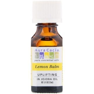 Aura Cacia, レモン・バーム、アップリフティング、.5 液量オンス (15 ml)
