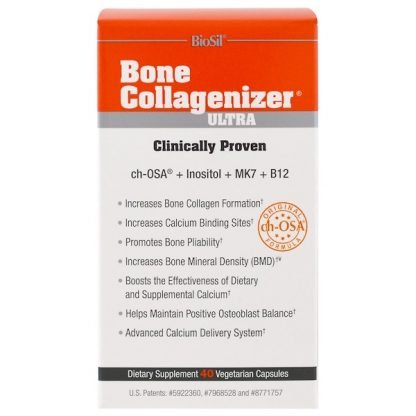 BioSil by Natural Factors, バイオシル®, ボーン・コラーゲナイザー™ ・マトリックス, 40 ベジタブルカプセル