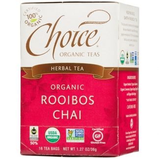 Choice Organic Teas, ハーブティー, オーガニック, ルイボスチャイ, カフェインフリー, 16ティーバッグ, 1.27オンス（36 g）