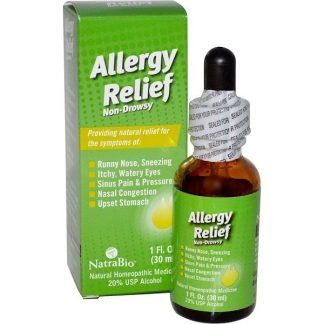 NatraBio, アレルギー緩和、 非眠気、 1 fl oz (30 ml)