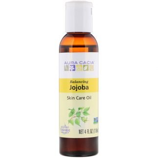 Aura Cacia, ナチュラル・スキンケアオイル, ホホバ, バランシング,  4 液量オンス (118 ml)