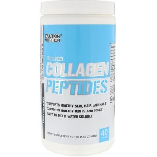 EVLution Nutrition, ウルトラピュア、コラーゲンペプチド、無味、15.52オンス (440 g)