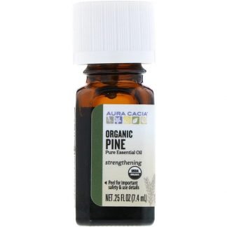 Aura Cacia, オーガニック、 パイン、 .25 fl oz (7.4 ml)