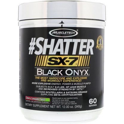 Muscletech, #Shatter SX-7 Black Onyx, Pre-Workout, Cherry Limeade Twist, 12 oz (340 g)