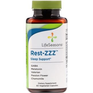 LifeSeasons, Rest-ZZZ（レスト-ZZZ）スリープサポート、ベジカプセル60粒