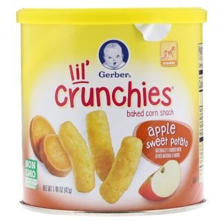 Gerber, Lil' Crunchies, 8 + Months, Apple, Sweet Potato, 1.48 oz (42 g)