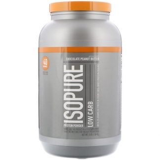 Nature's Best, IsoPure, IsoPure、プロテインパウダー、低炭水化物、チョコレートピーナッツバター、3ポンド (1.36 kg)