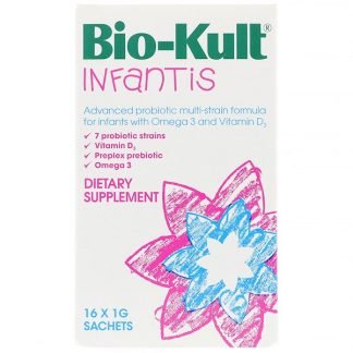 Bio-Kult, インファンティス、複数菌株入り幼児用アドバンスドプロバイオティクス、オメガ3とビタミンD3、16袋 、1袋1 g