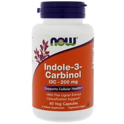 Now Foods, インドル-3-カルビノール、200 mg、植物性カプセル 60粒