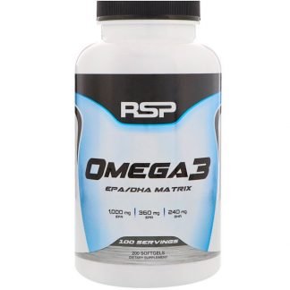 RSP Nutrition, オメガ3、ソフトゲル200個