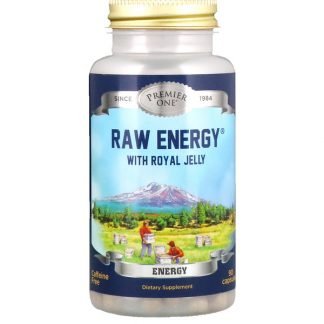 Premier One, ローヤルゼリー入りRaw Energy、カプセル90粒