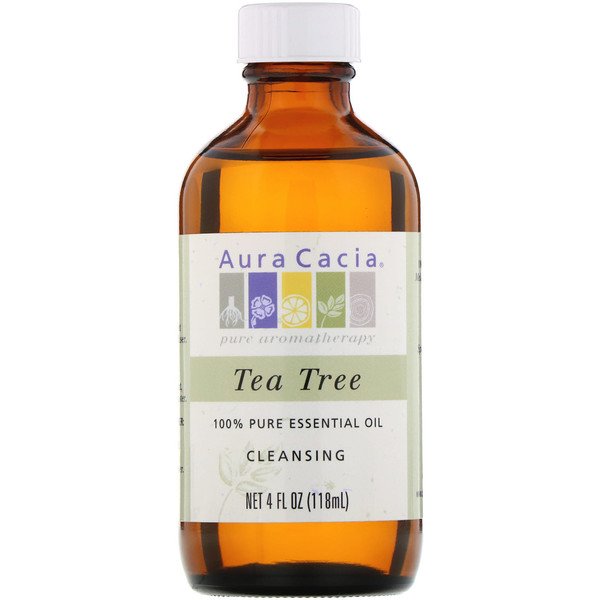 Aura Cacia, 100% 純エッセンシャルオイル、ティー・ツリー、 4 液量オンス(118 ml)