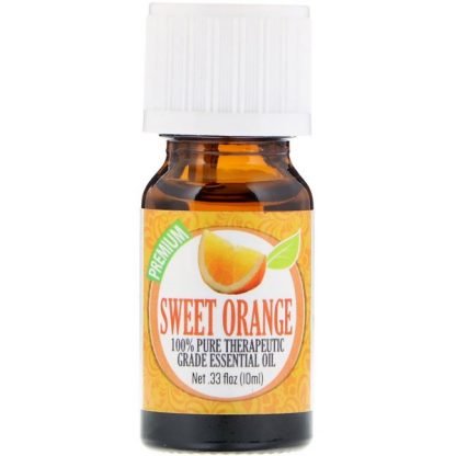 Healing Solutions, 100％ピュアセラピーグレードエッセンシャルオイル、スウィートオレンジ、0.33 fl oz (10 ml)
