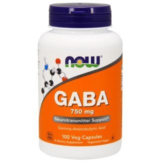 Now Foods, ギャバ、750 mg、植物性カプセル 100粒