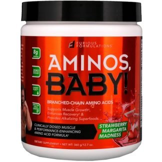 FURIOUS FORMULATIONS, アミノスベビー！分岐鎖アミノ酸、ストロベリーマルガリータマッドネス、12.7オンス (360 g)