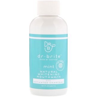 Dr. Brite, Natural Whitening Mouthwash with Activated Charcoal, Mint, 3.4 fl oz (100 ml) (Discontinued Item)