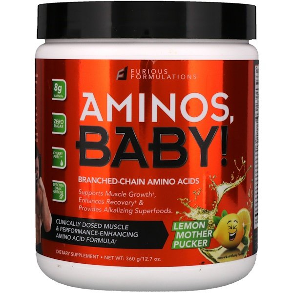 FURIOUS FORMULATIONS, アニオス、ベビー!分岐鎖アミノ酸、レモンマザープッカー、12.7オンス (360 g)