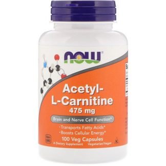 Now Foods, アセチル-L-カルニチン、475 mg、ベジカプセル100錠
