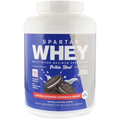 Sparta Nutrition, Spartan Whey, Double Stuffed Cookies & Cream, 5 lb (Discontinued Item)