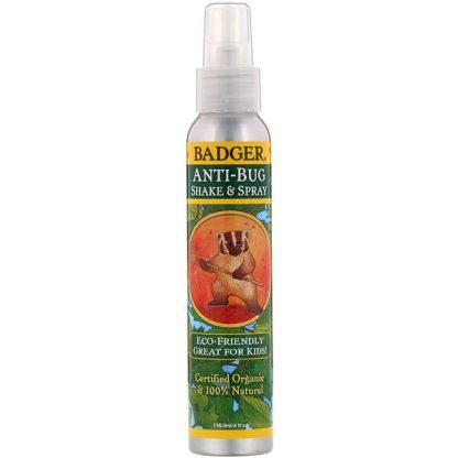 Badger Company, 虫よけ、シェイク＆スプレー、4fl oz（118.3ml）