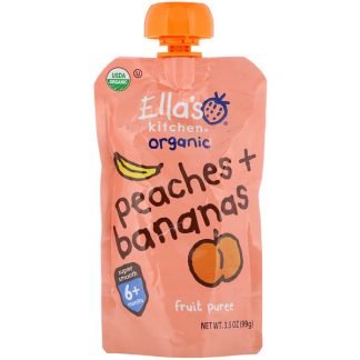 Ella's Kitchen, スーパースムースピューレ, ピーチ＋バナナ, 3.5オンス（99 g） (Discontinued Item)