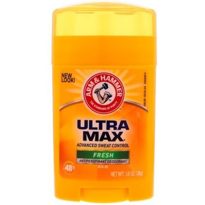 Arm & Hammer, UltraMax、発汗抑制ソリッドデオドラント、フレッシュ、1.0 oz (28 g)
