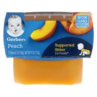 Gerber, Peach, 2 Pack, 2 oz (56 g) Each