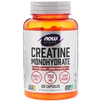 Now Foods, スポーツ, クレアチンモノハイドレート, 750 mg, カプセル120粒