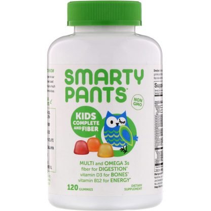SmartyPants, キッズ コンプリート ファイバー入り、グミ120粒