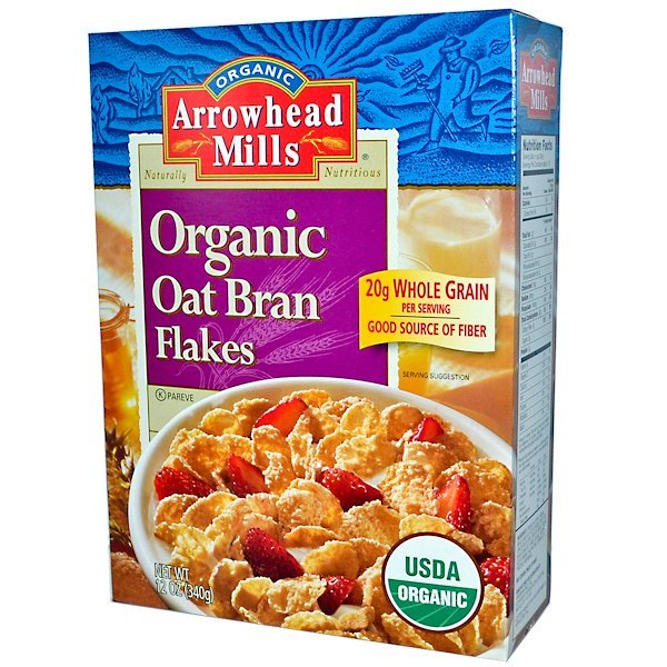 Arrowhead Mills, オーガニック オートブランフレーク, 12 オンス (340 g)