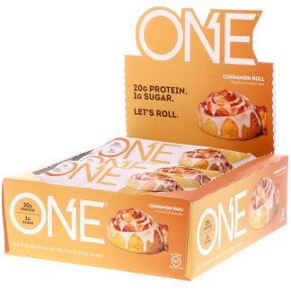 One Brands, One、シナモンロール風味、12本、各2.12オンス（60g）