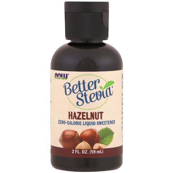 Now Foods, ベターステビア、ヘーゼルナッツ、2 fl oz (59 ml)