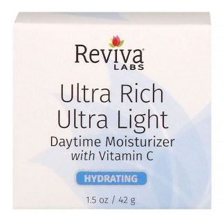 Reviva Labs, ウルトラリッチ ウルトラライト ビタミンC配合デイタイム モイスチャライザー、1.5 oz (42 g)