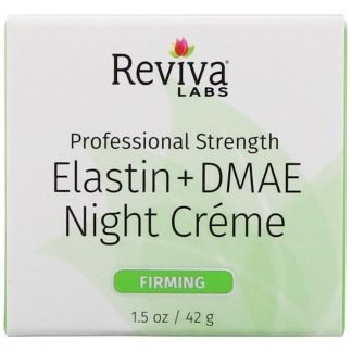 Reviva Labs, エラスティン + DMAE ナイト クリーム、1.5 oz (42 g)