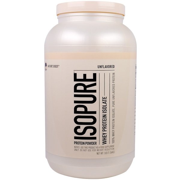 Isopure, ホエイプロテインアイソレート、プロテインパウダー、無香料、1.36 kg